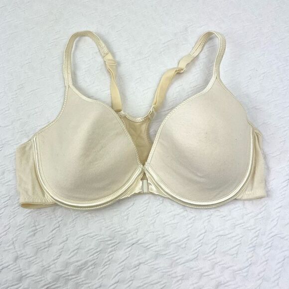 BUY 1 GET 1 FREE vanity fair 34c cotton front close bra lightly lined cake batte - Picture 1 of 9